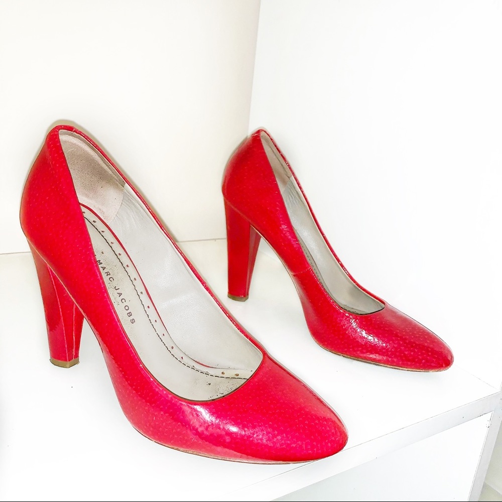 Red Patent Leather Marc Jacobs Pumps